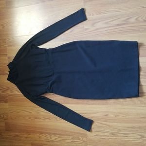 Black longsleeve dress mesh sleeves and sides.